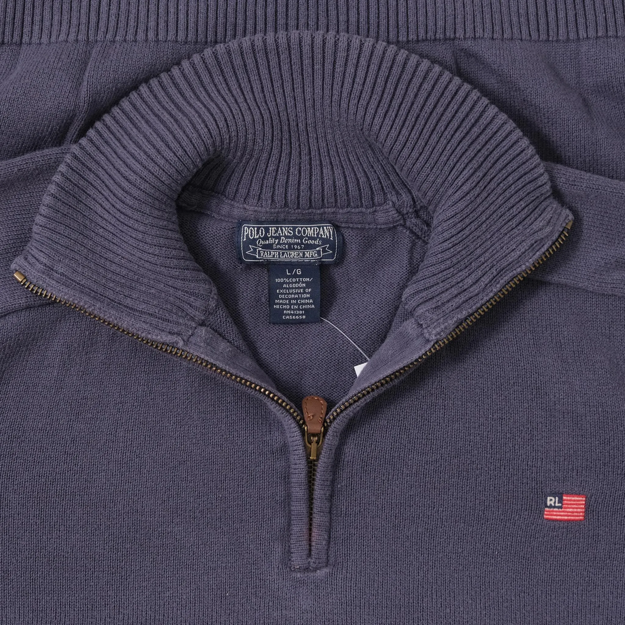 Polo Jeans Q-Zip Knit Sweater Large