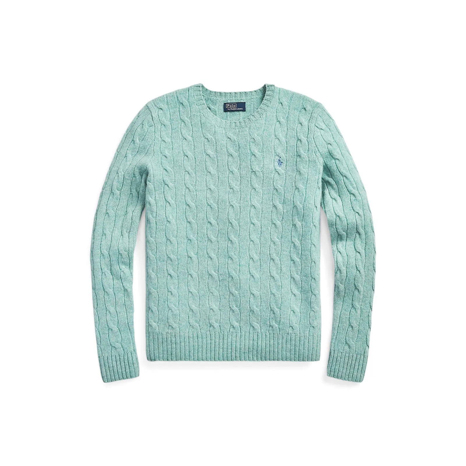 Polo Ralph Lauren - Julianna Cable Knit Crewneck Cashmere/Wool Sweater - April Green Melange