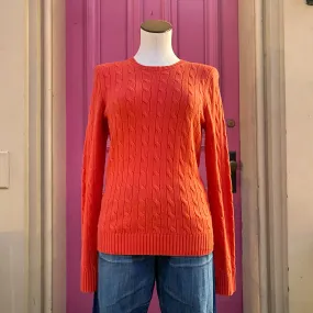 Polo Ralph Lauren orange cashmere sweater size L NWT