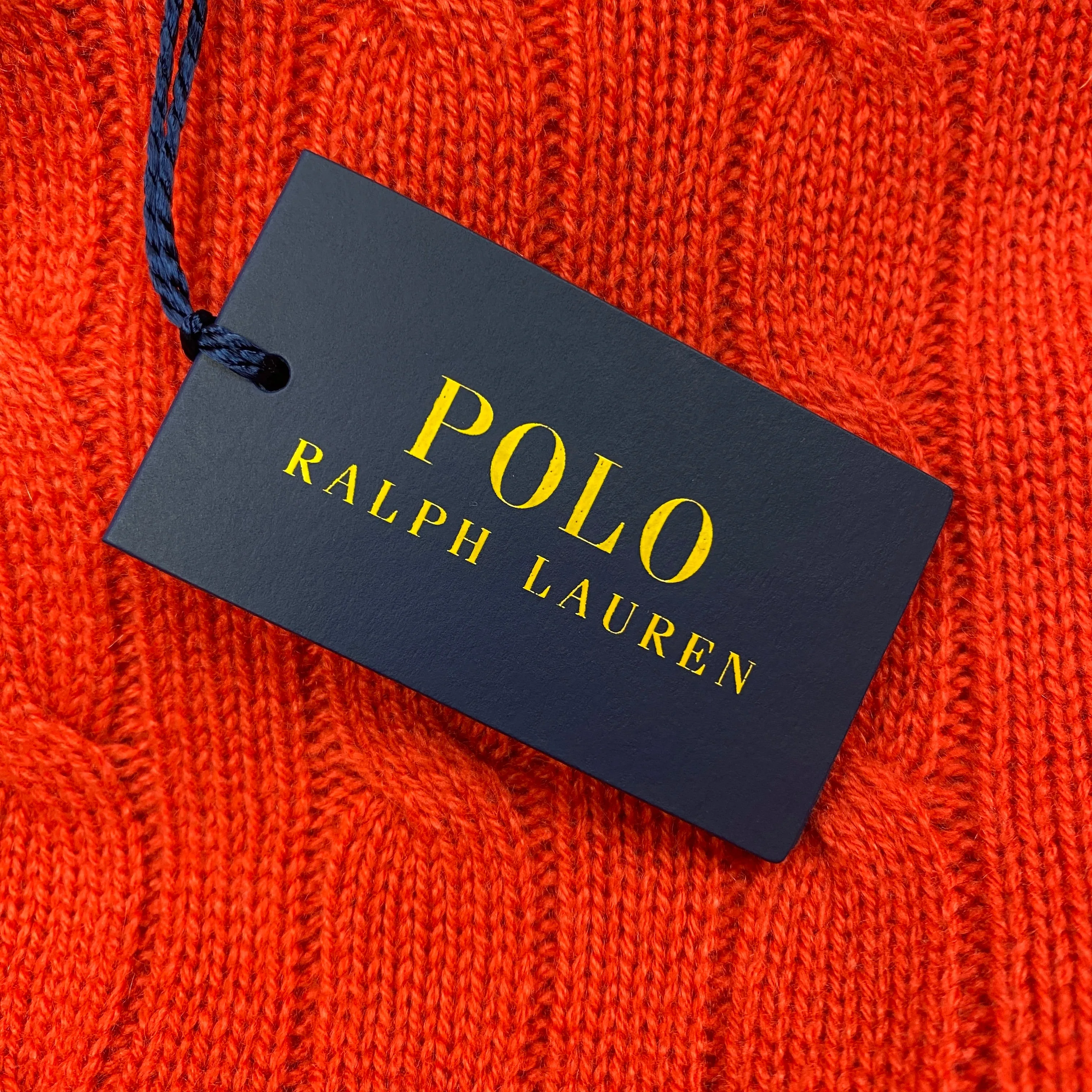 Polo Ralph Lauren orange cashmere sweater size L NWT