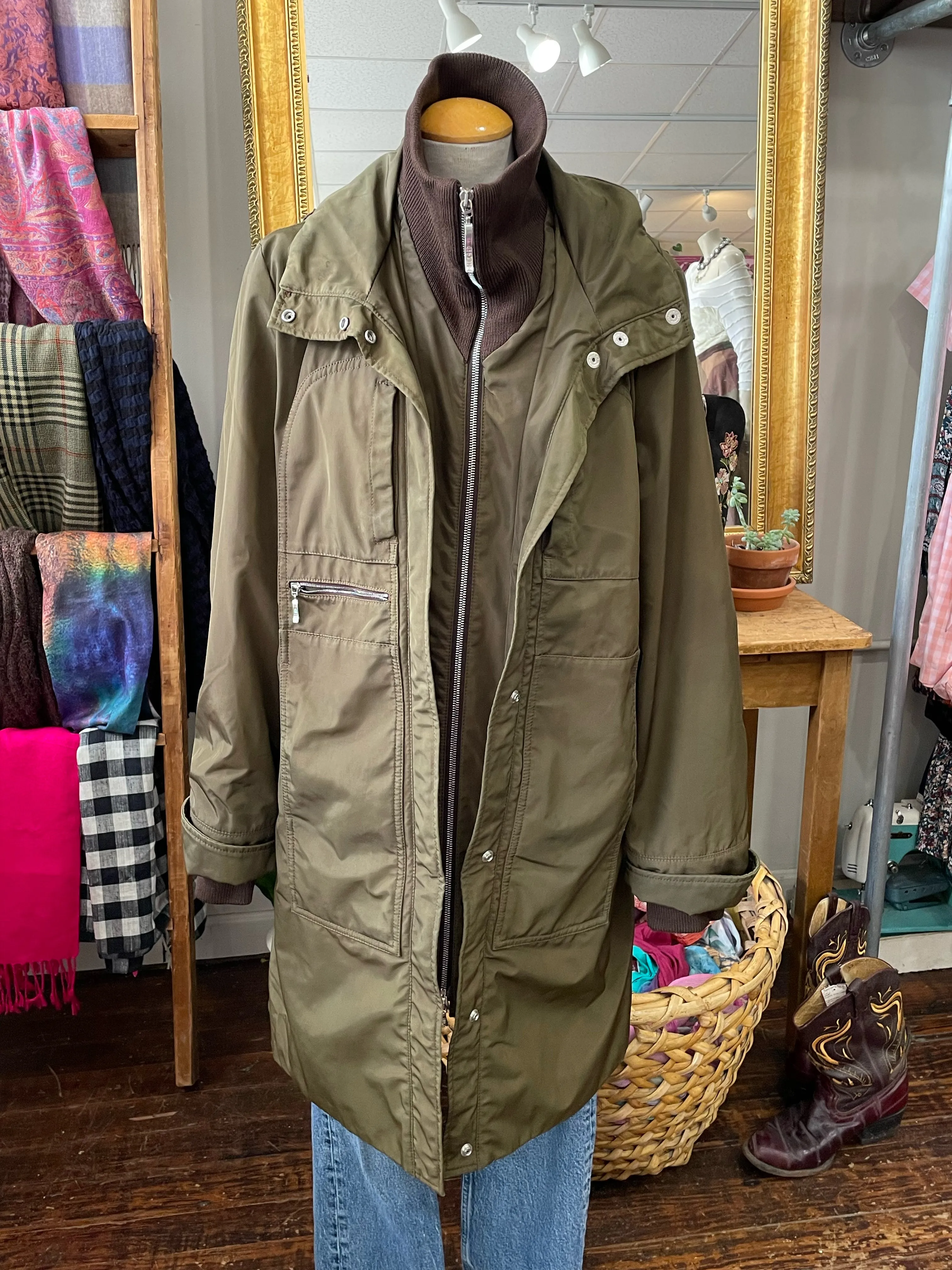 Post Card Knee Length Parka