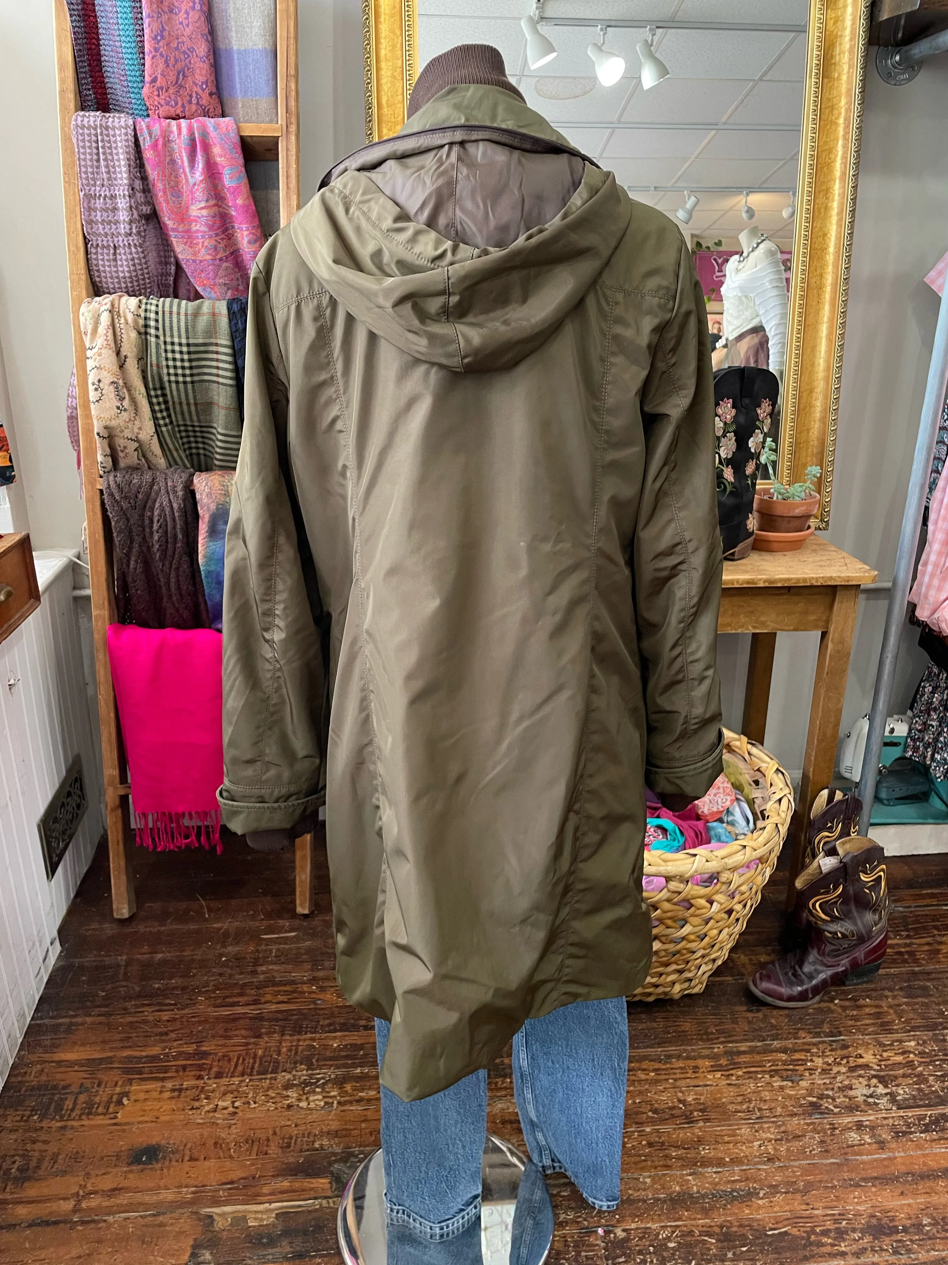 Post Card Knee Length Parka