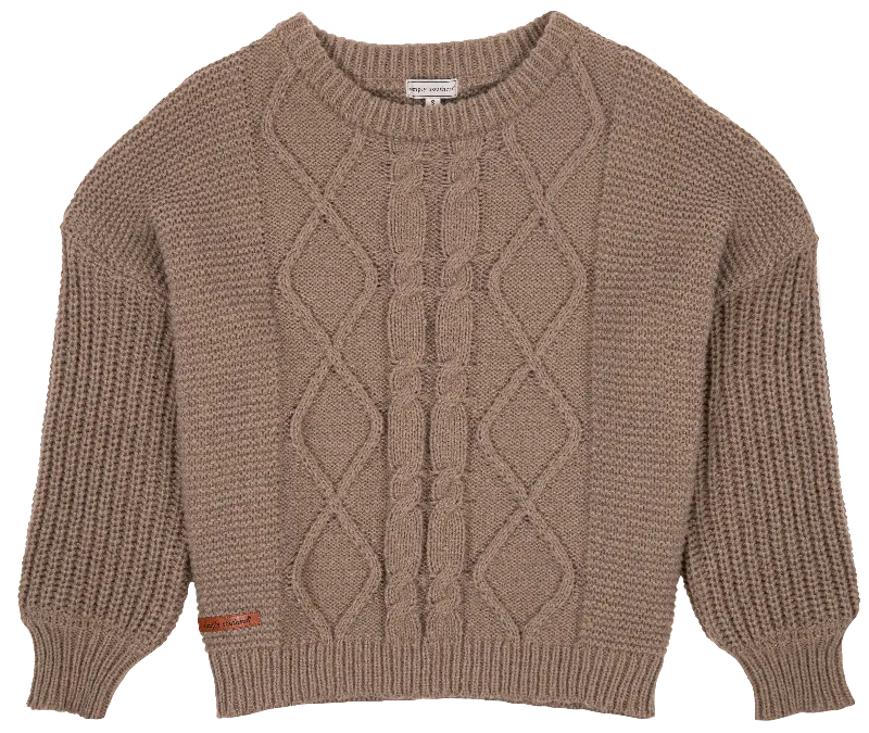 Preppy Sweater Taupe Women's Simply Southern