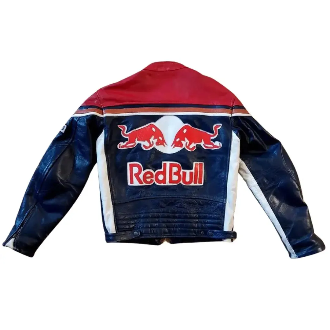 Redbull Leather Jacket - Black & Red