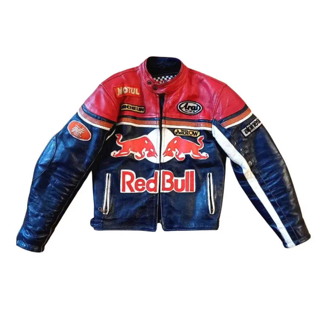 Redbull Leather Jacket - Black & Red