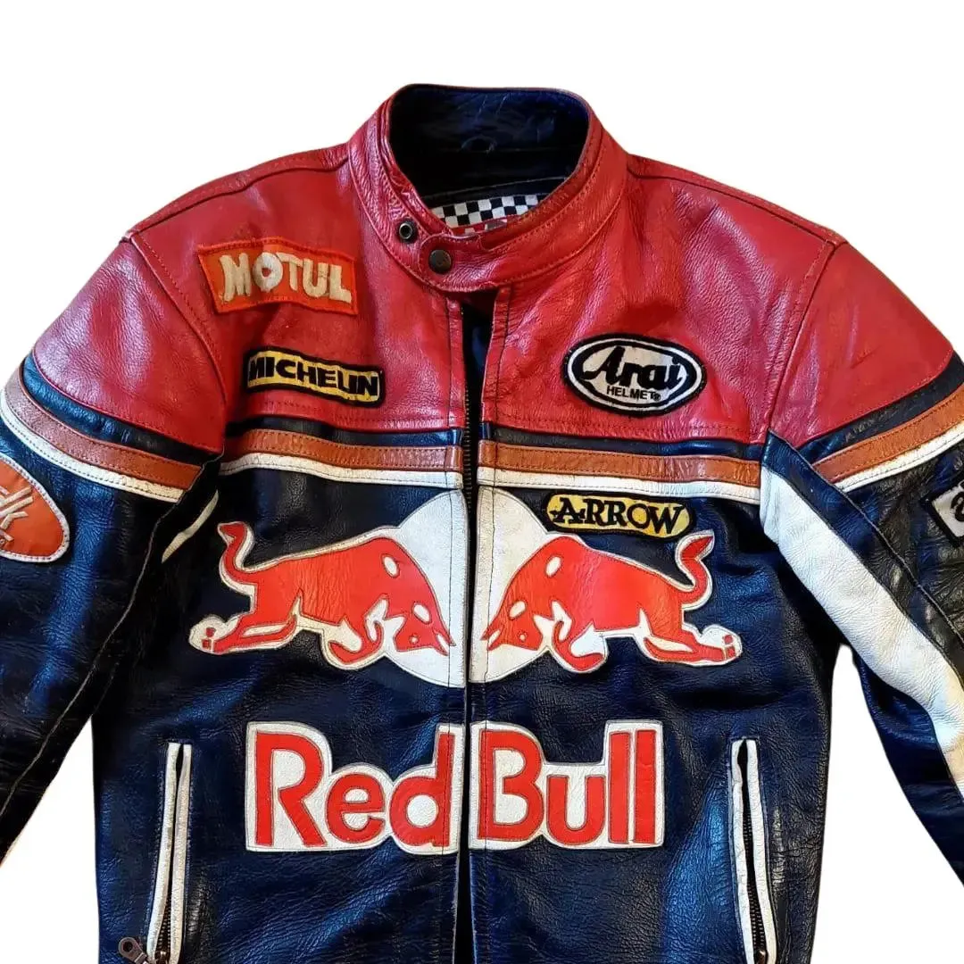 Redbull Leather Jacket - Black & Red