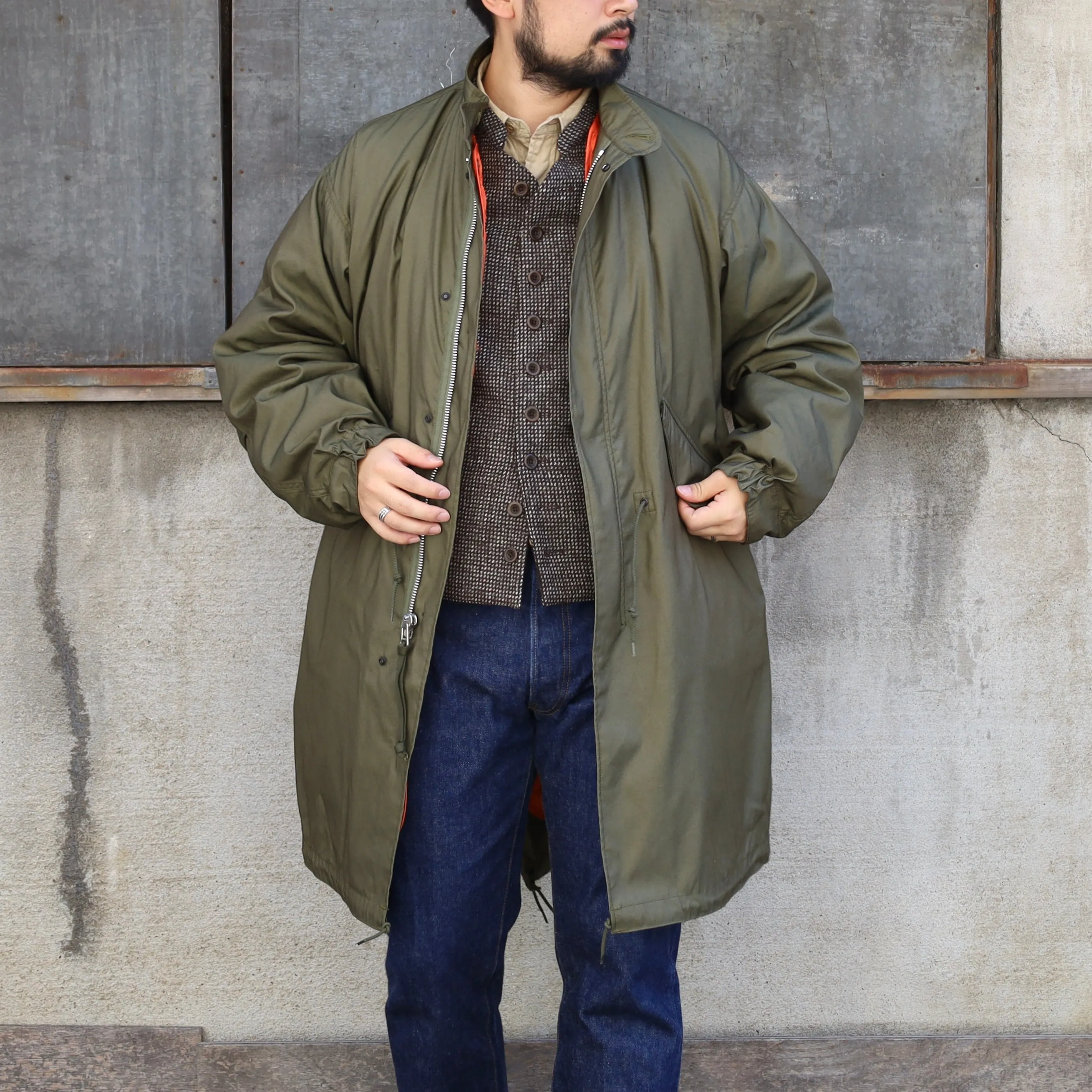 RMFC M65 FISHTAIL PARKA VINTAGE POPLIN  with DOWN LINER OLIVE