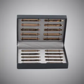 Rose Gold Chrome Finish Stainless Steel 20 Piece Collar Stay Box Set