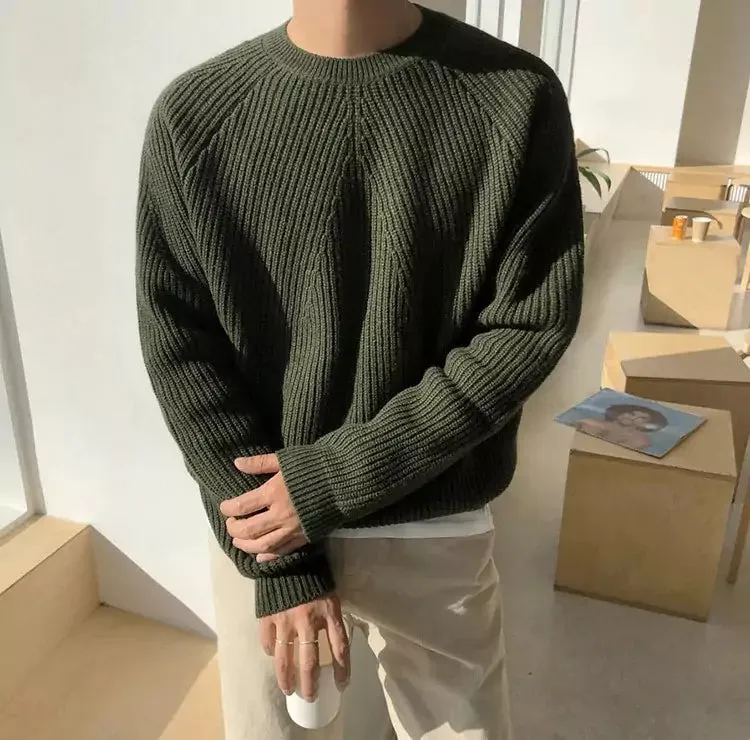 Round Collar Knit Sweater