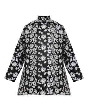 Satin Flower Embroidered Jacket