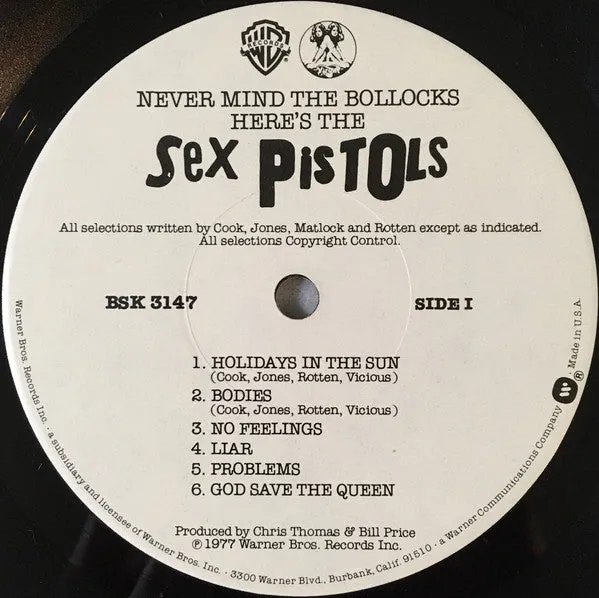 Sex Pistols - Never Mind The Bollocks Here's The Sex Pistols  (LP, Album, Jac) (VG )