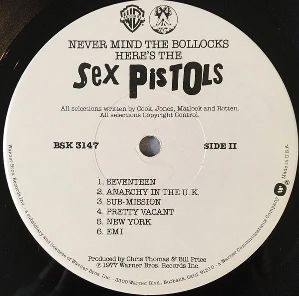 Sex Pistols - Never Mind The Bollocks Here's The Sex Pistols  (LP, Album, Jac) (VG )