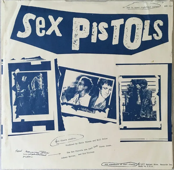 Sex Pistols - Never Mind The Bollocks Here's The Sex Pistols  (LP, Album, Jac) (VG )