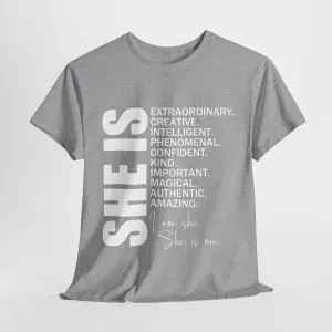 She is Heavy Cotton Tee