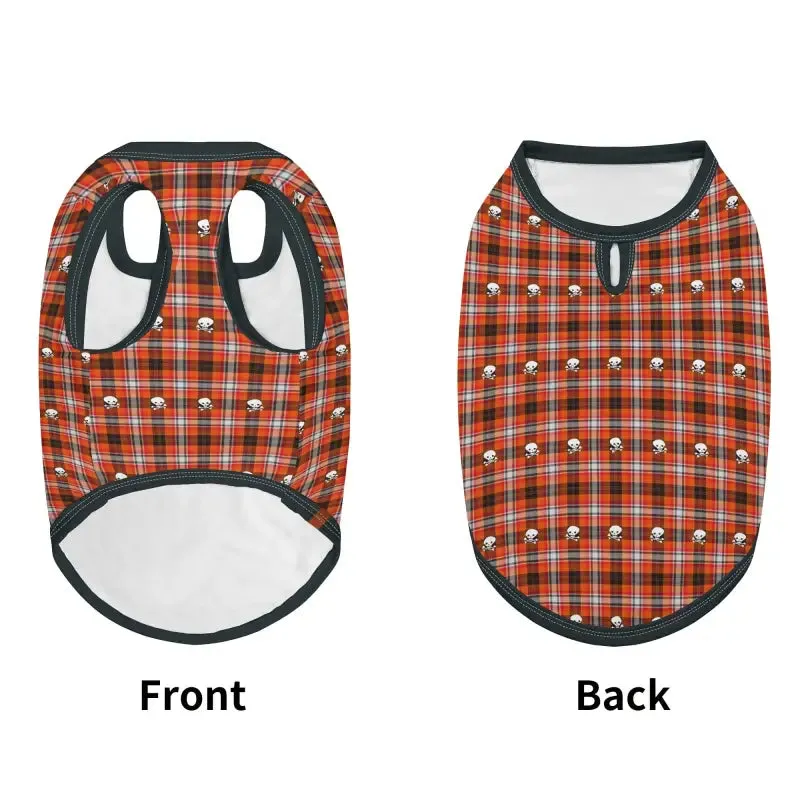 Skull Plaid Pet Jackets for Stylish Dogs and Cats