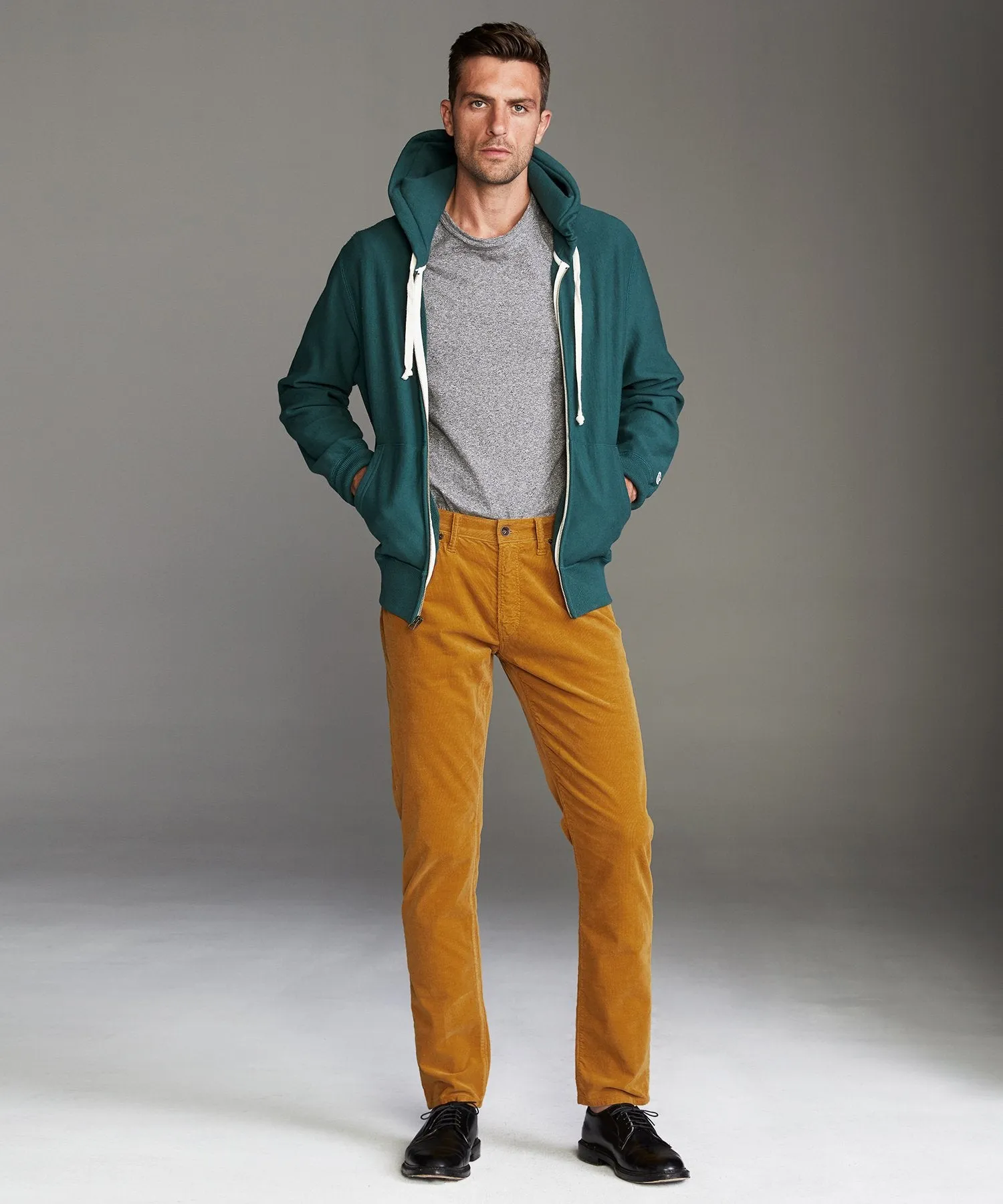 Slim Fit 5-Pocket Italian Cord in Yellow