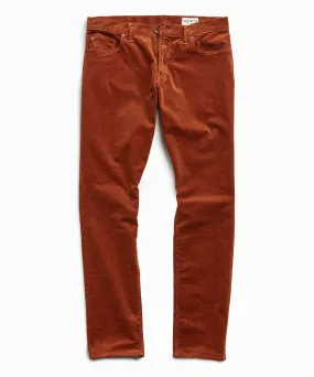 Slim Fit 5-Pocket Italian Stretch Cord in Copper