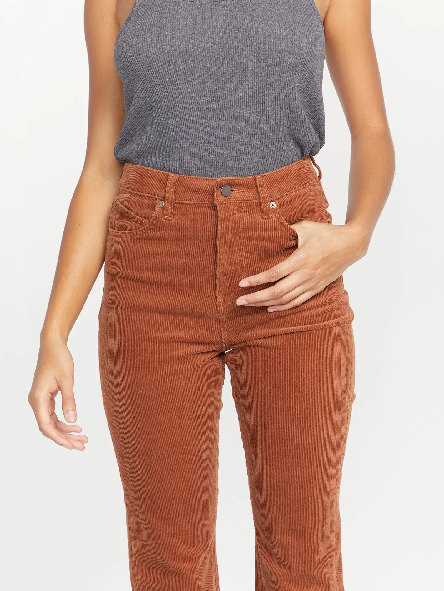 Stoned Straight Corduroy Pants - Nutmeg