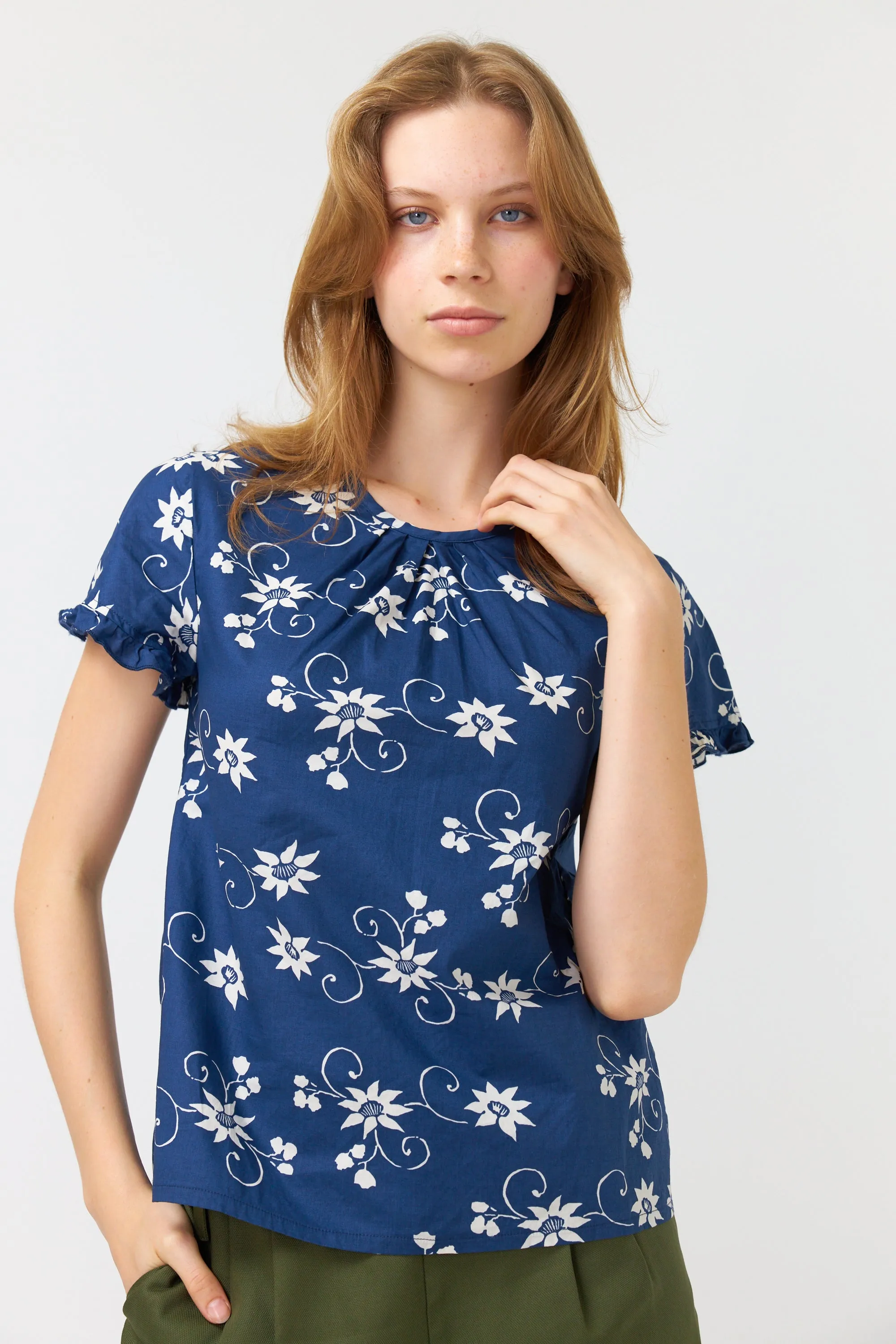 Sylvester Water lily top - Navy