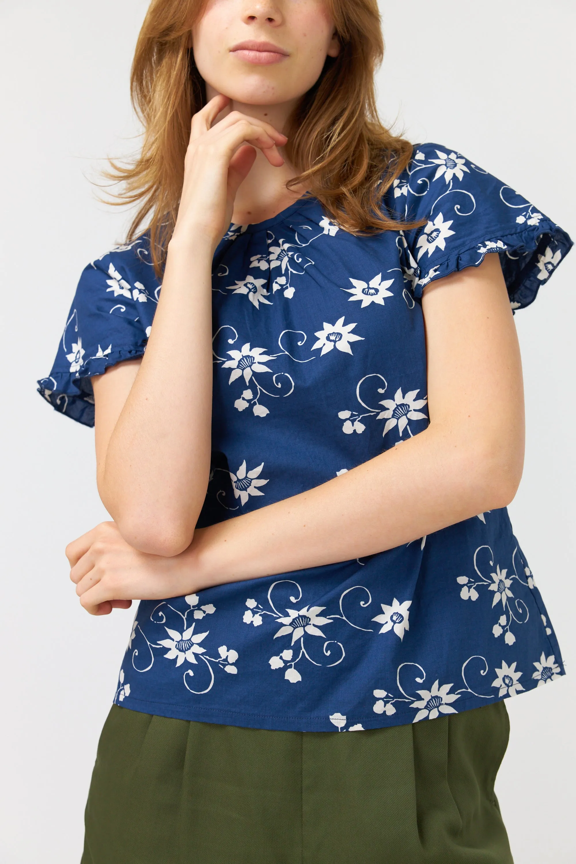 Sylvester Water lily top - Navy