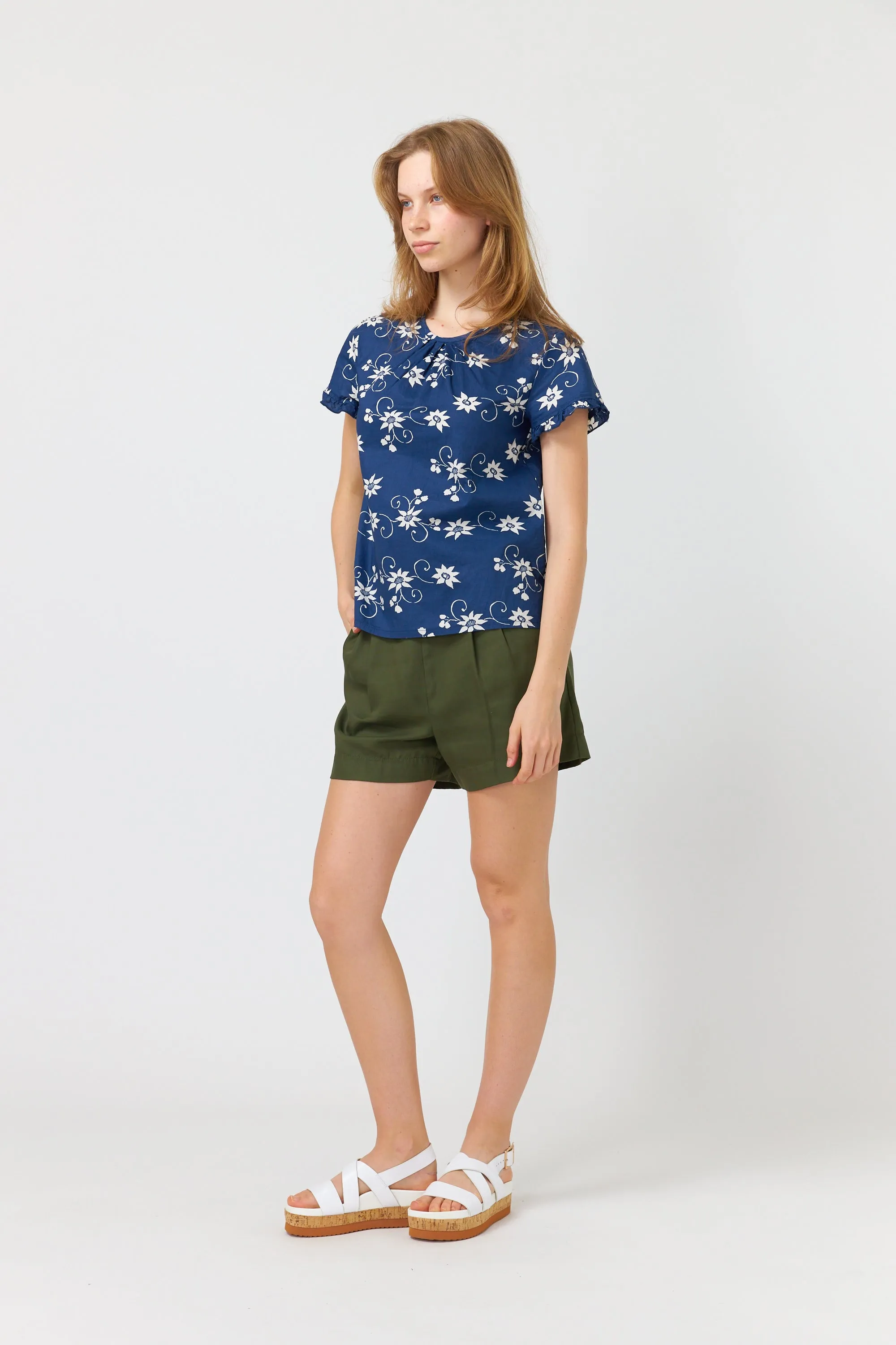 Sylvester Water lily top - Navy