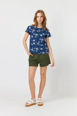 Sylvester Water lily top - Navy