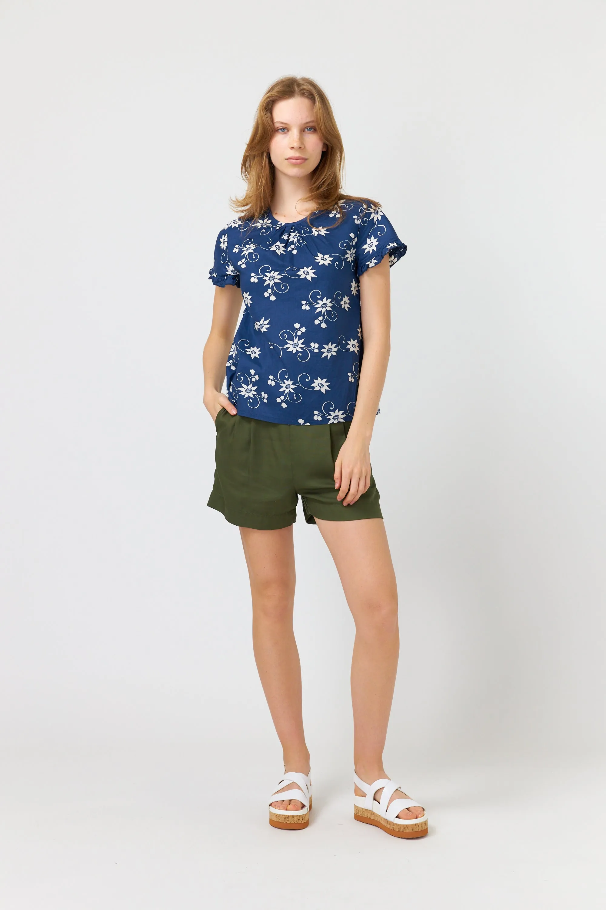 Sylvester Water lily top - Navy