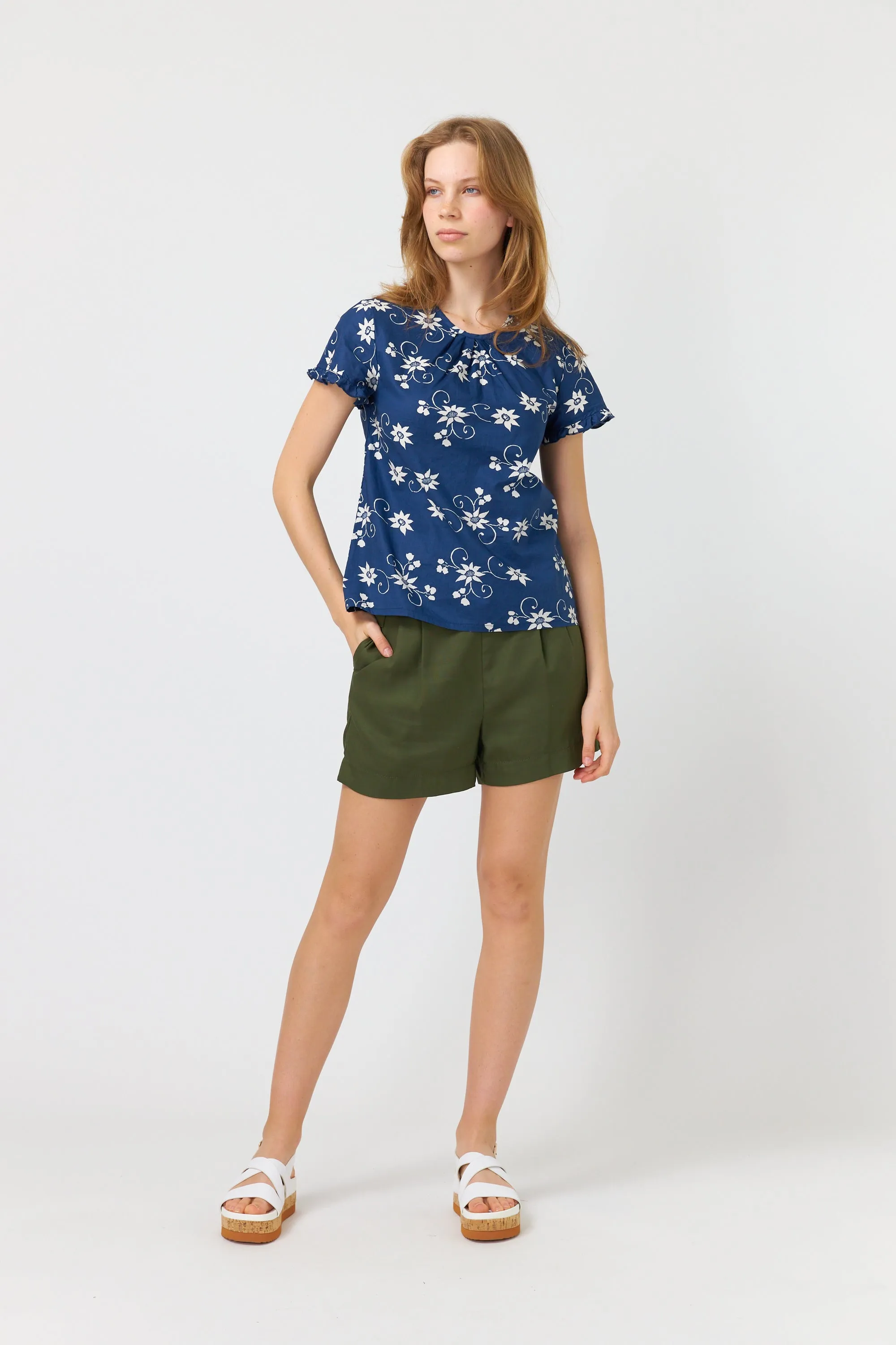 Sylvester Water lily top - Navy