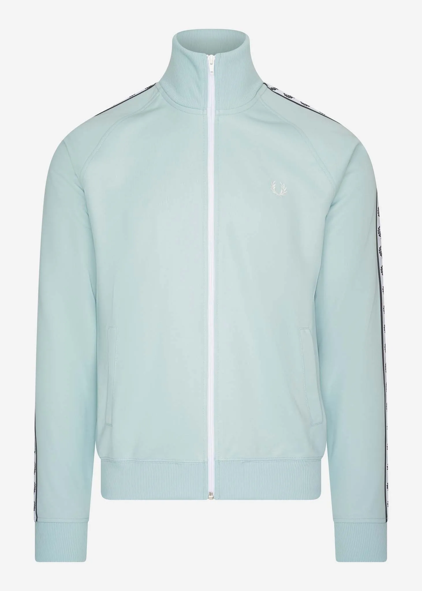 Taped track jacket - chalk blue