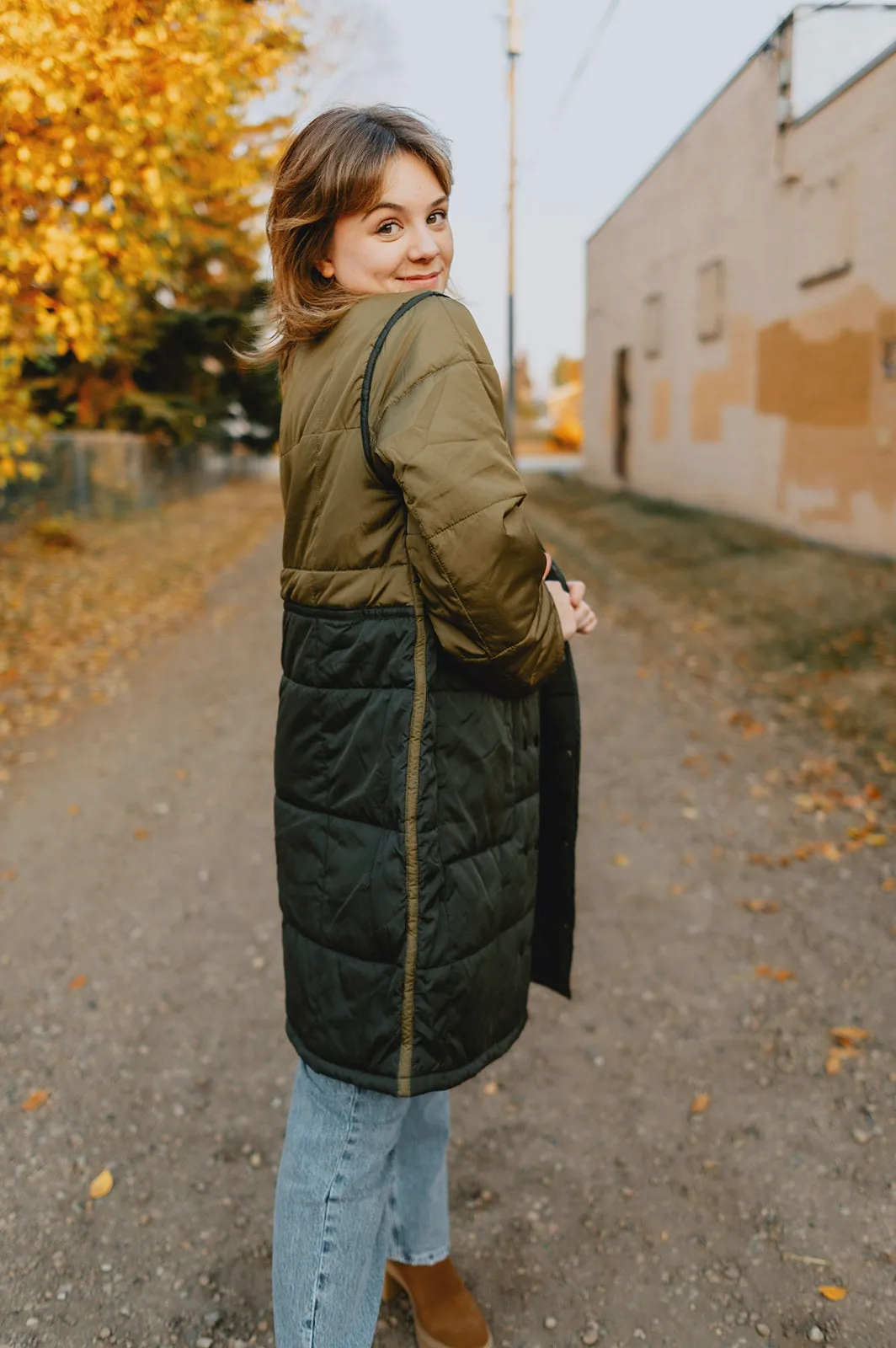 The Babeta Colourblock Jacket - Olive Mix