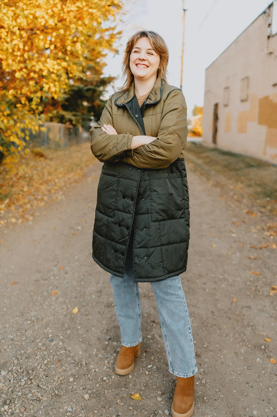 The Babeta Colourblock Jacket - Olive Mix