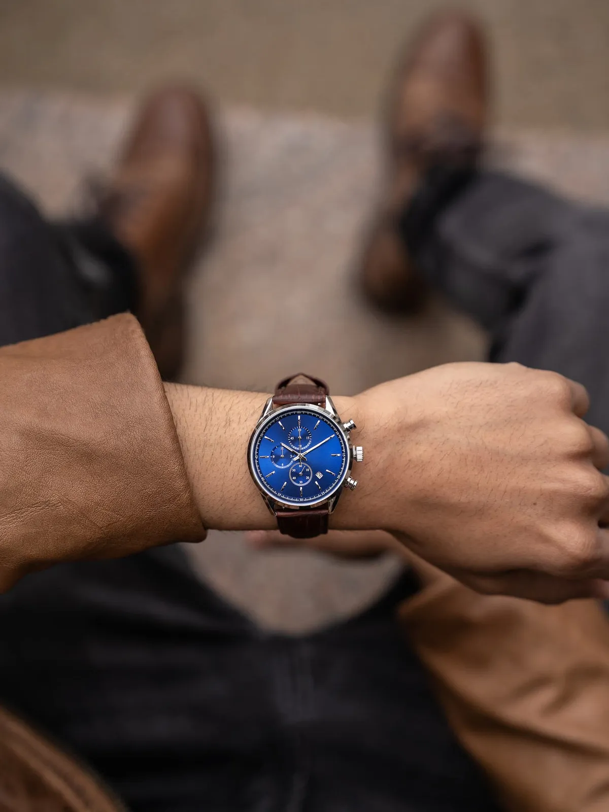 The Chrono S200 - Blue/Leather