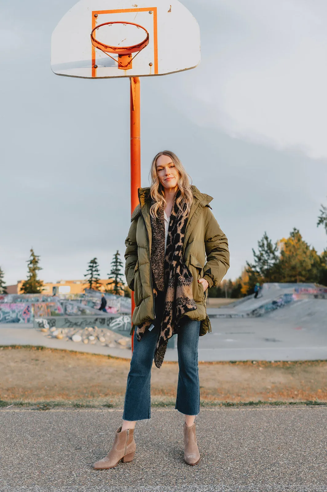 The Kae Puffer Coat - Olive - PLUS