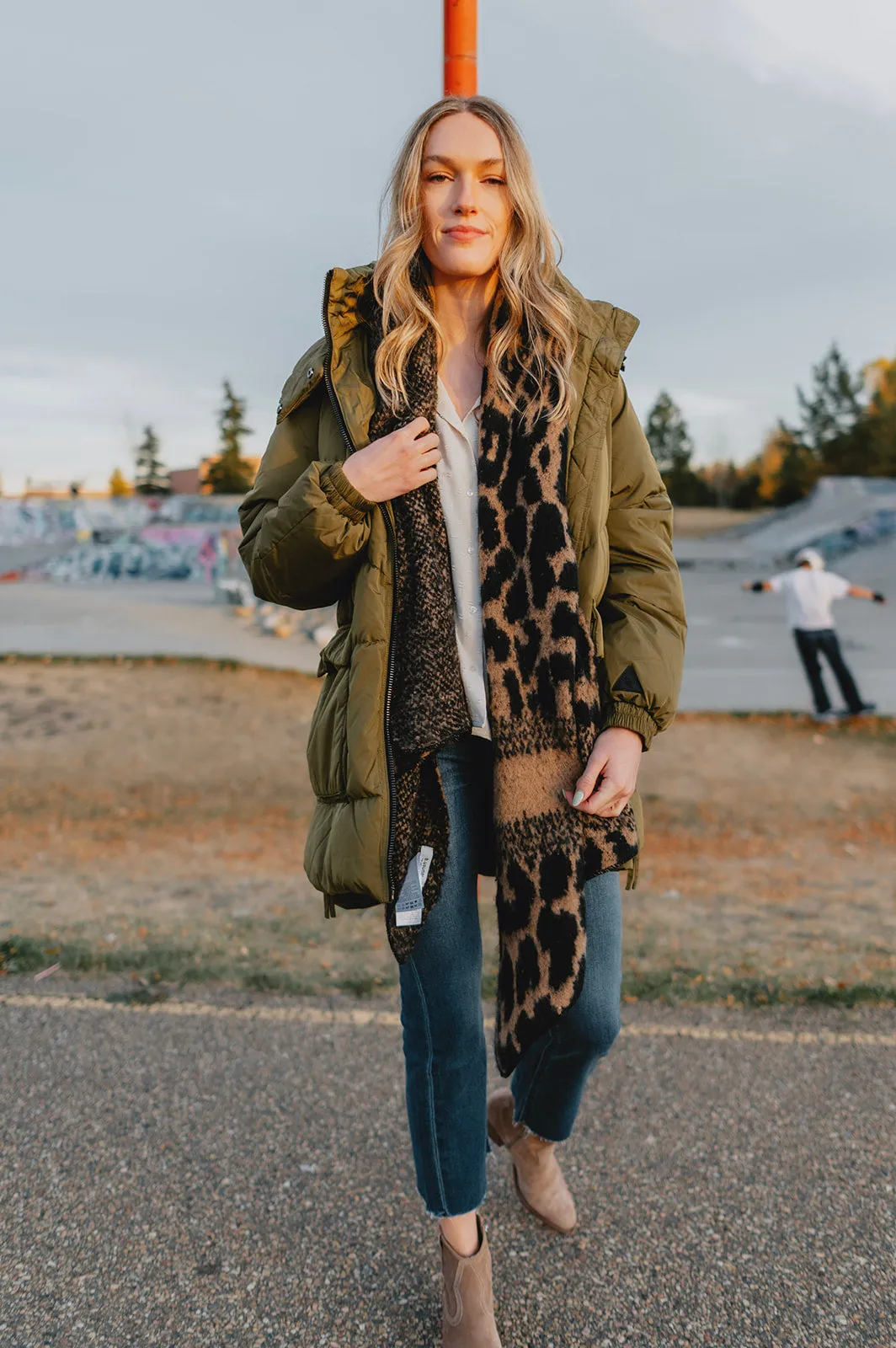 The Kae Puffer Coat - Olive - PLUS