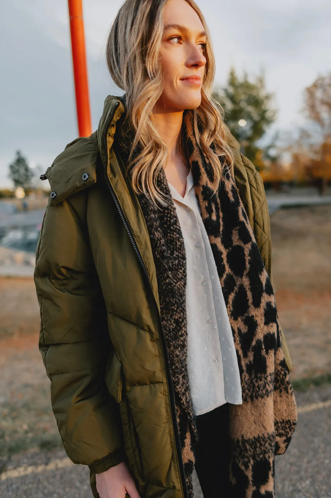 The Kae Puffer Coat - Olive - PLUS