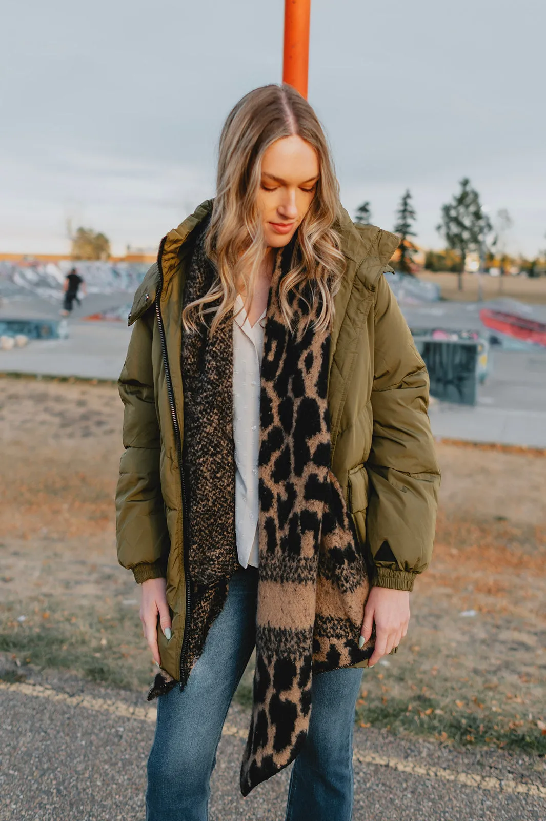 The Kae Puffer Coat - Olive - PLUS