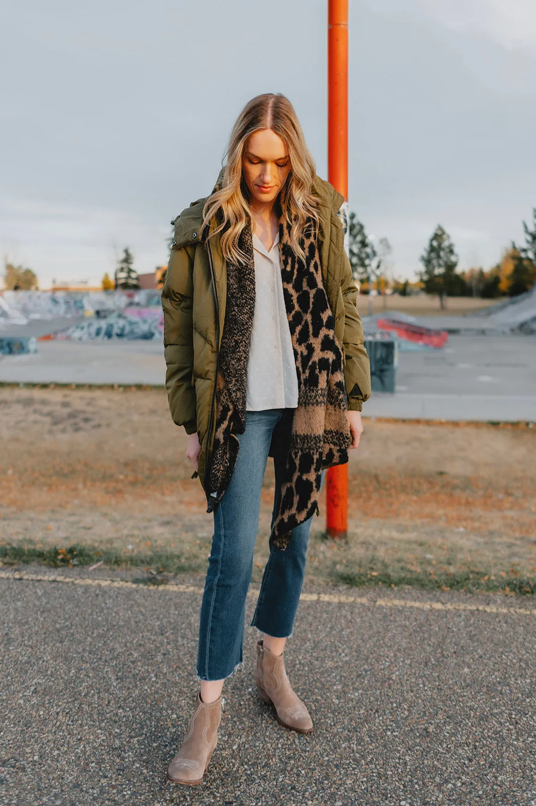 The Kae Puffer Coat - Olive - PLUS