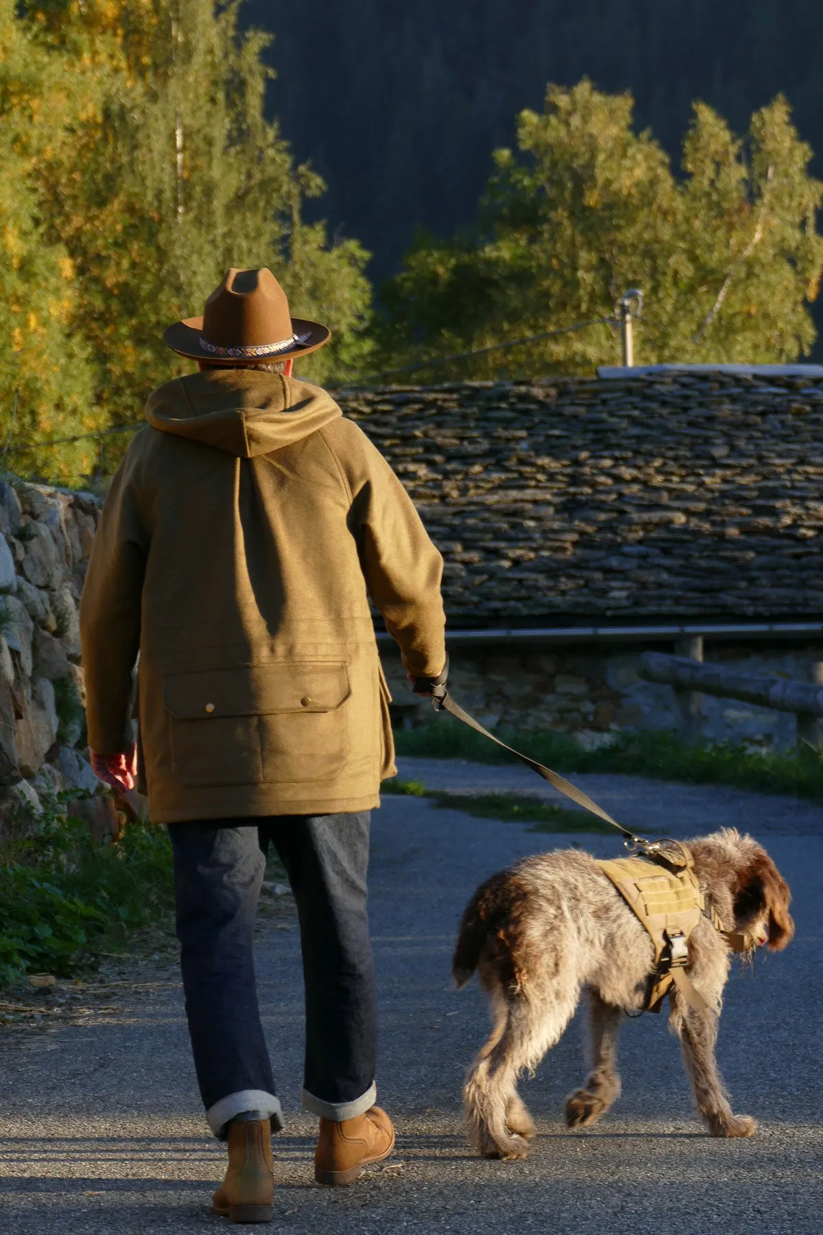 The Quartermaster - "Curzio" Wool Hooded Parka in Olive