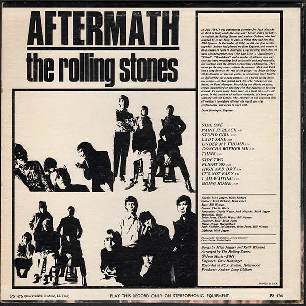 The Rolling Stones - Aftermath (LP, Album, Mon) (VG )