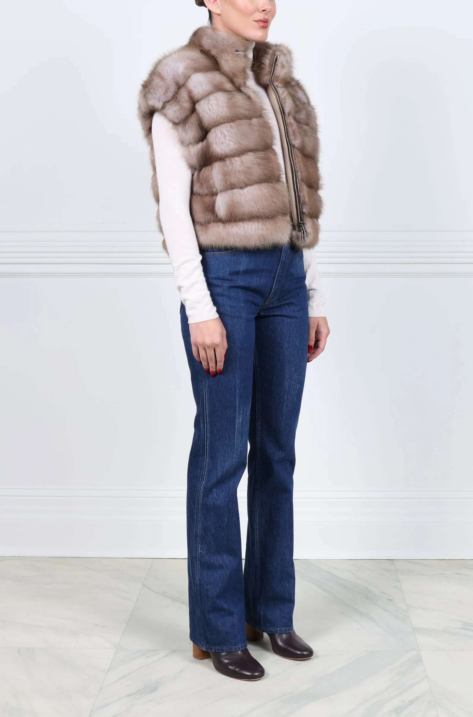 The Shaya  Baum Martin Fur Vest