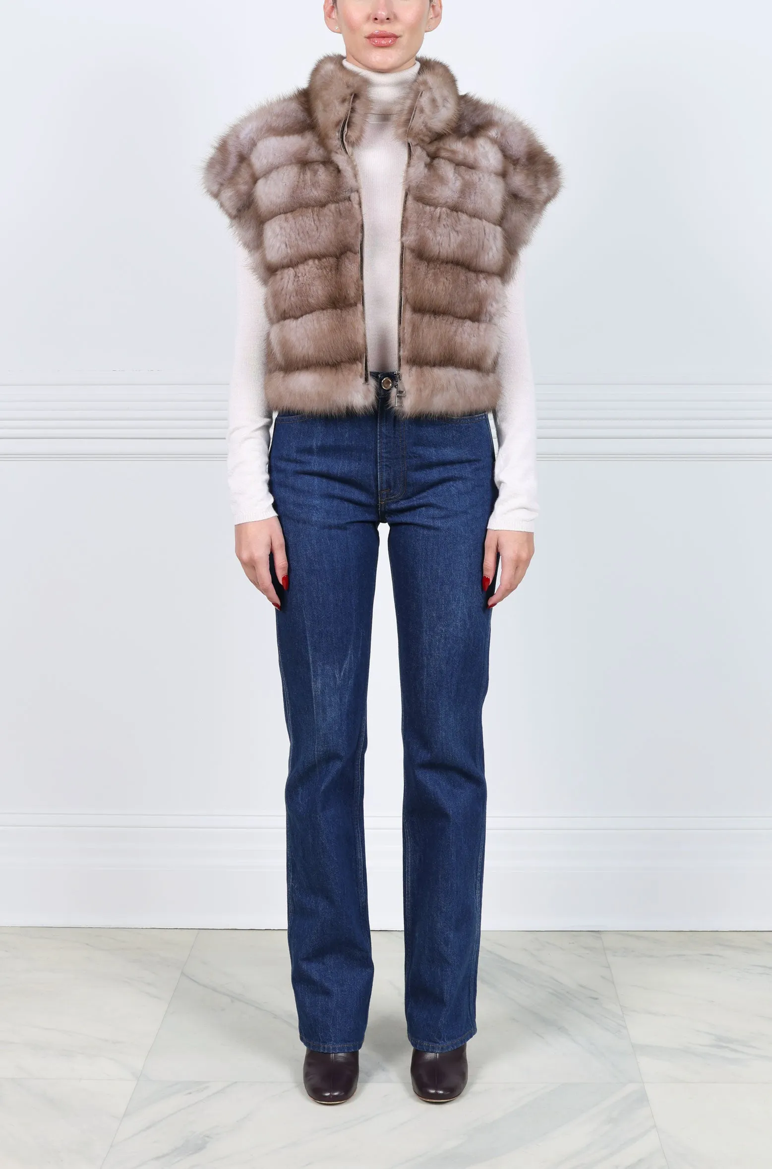 The Shaya  Baum Martin Fur Vest