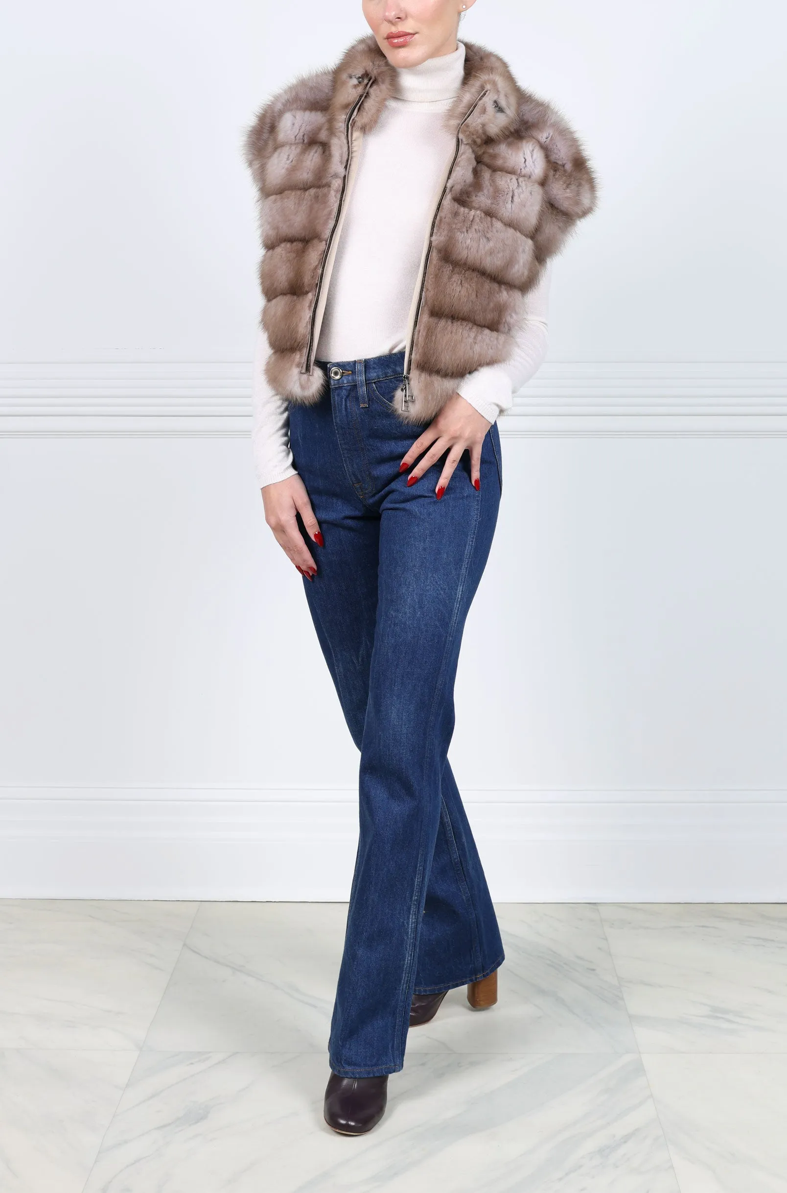 The Shaya  Baum Martin Fur Vest