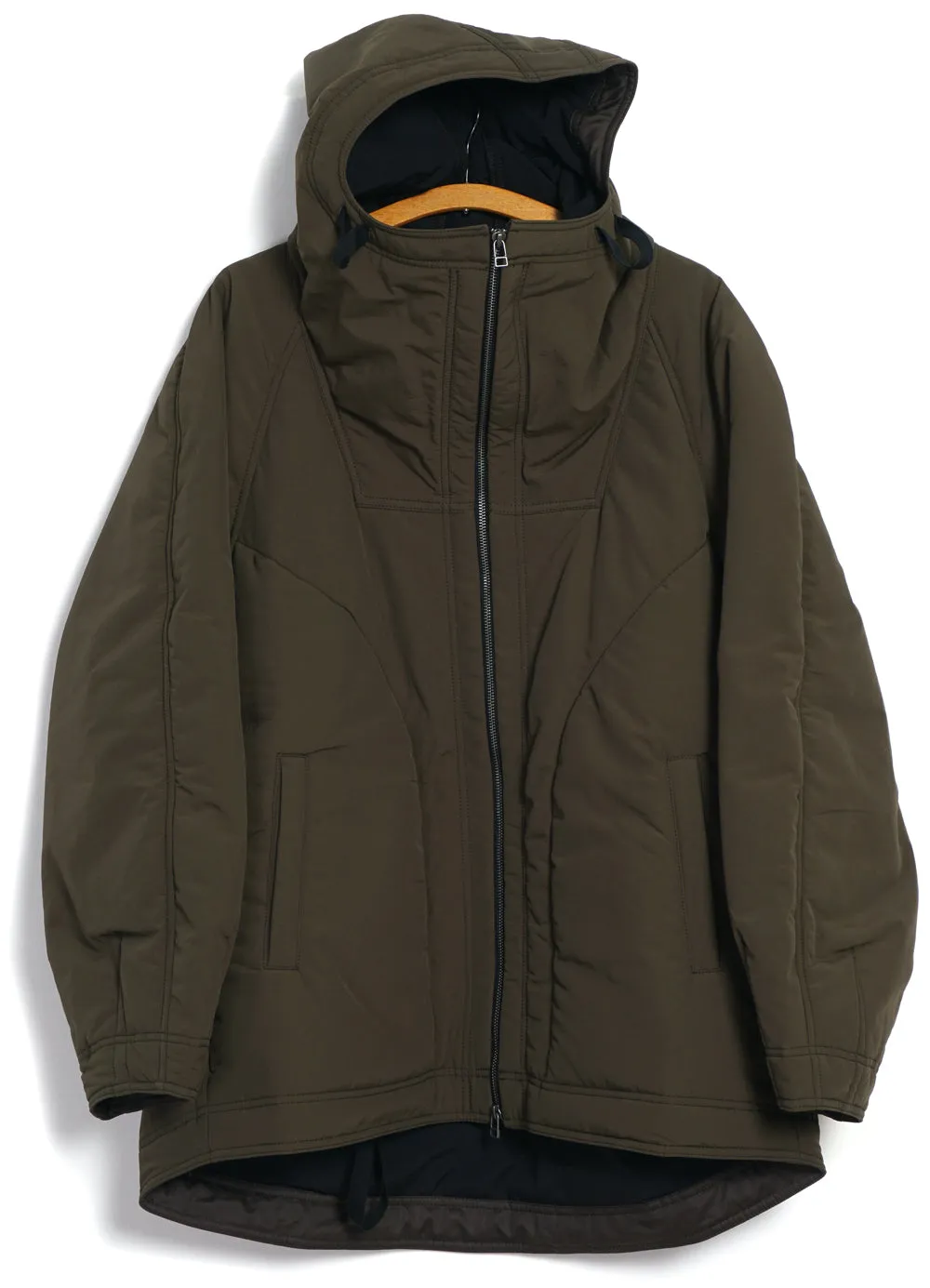 THOMAS 28-23-6 | Loose Padded Hood Jacket | Padded Olive