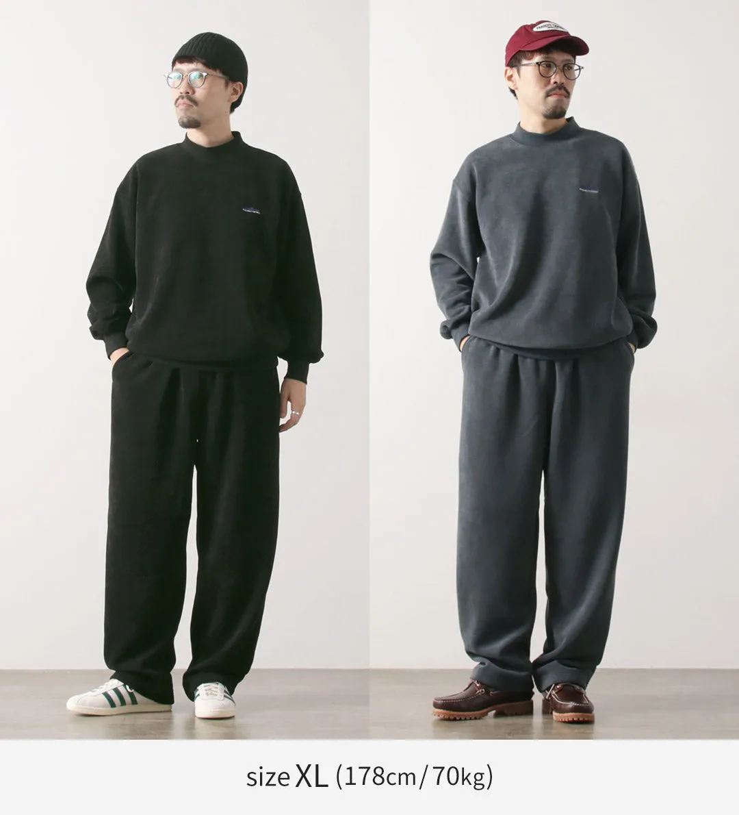 THOUSAND MILE / Knit Fleece Mock & Long Pants Setup