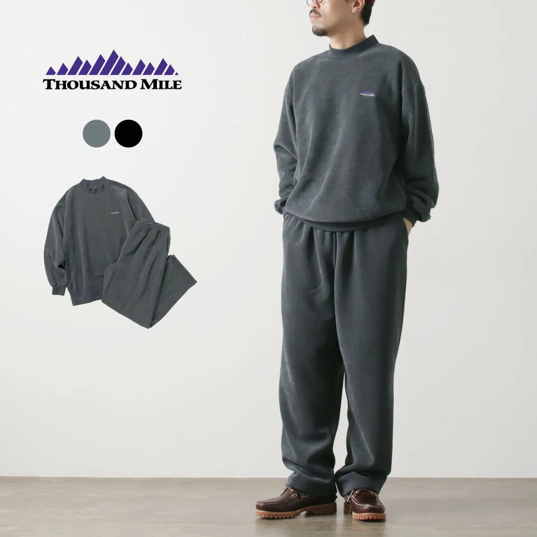 THOUSAND MILE / Knit Fleece Mock & Long Pants Setup