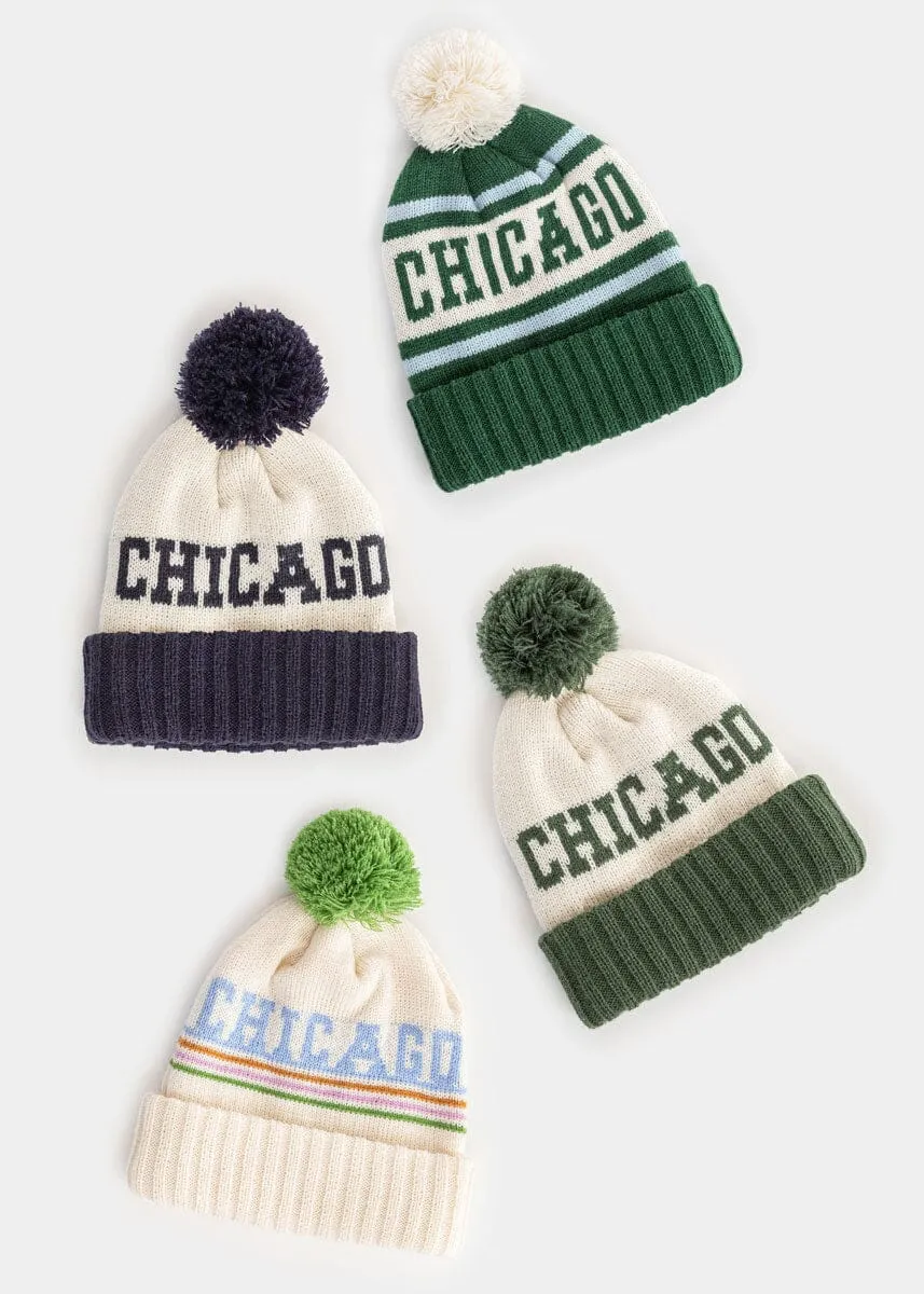 Toddler Mad Hatter Chicago Pom Beanie - Emerald