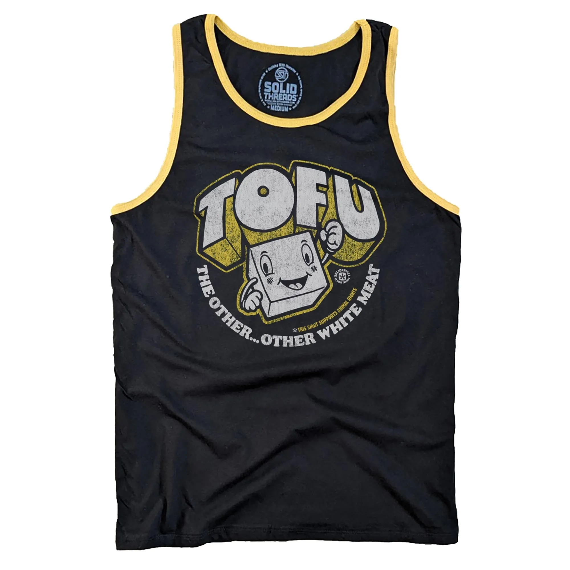 Tofu, The Other Other White Meat Ringer Tank Top | Supports Animal Rights