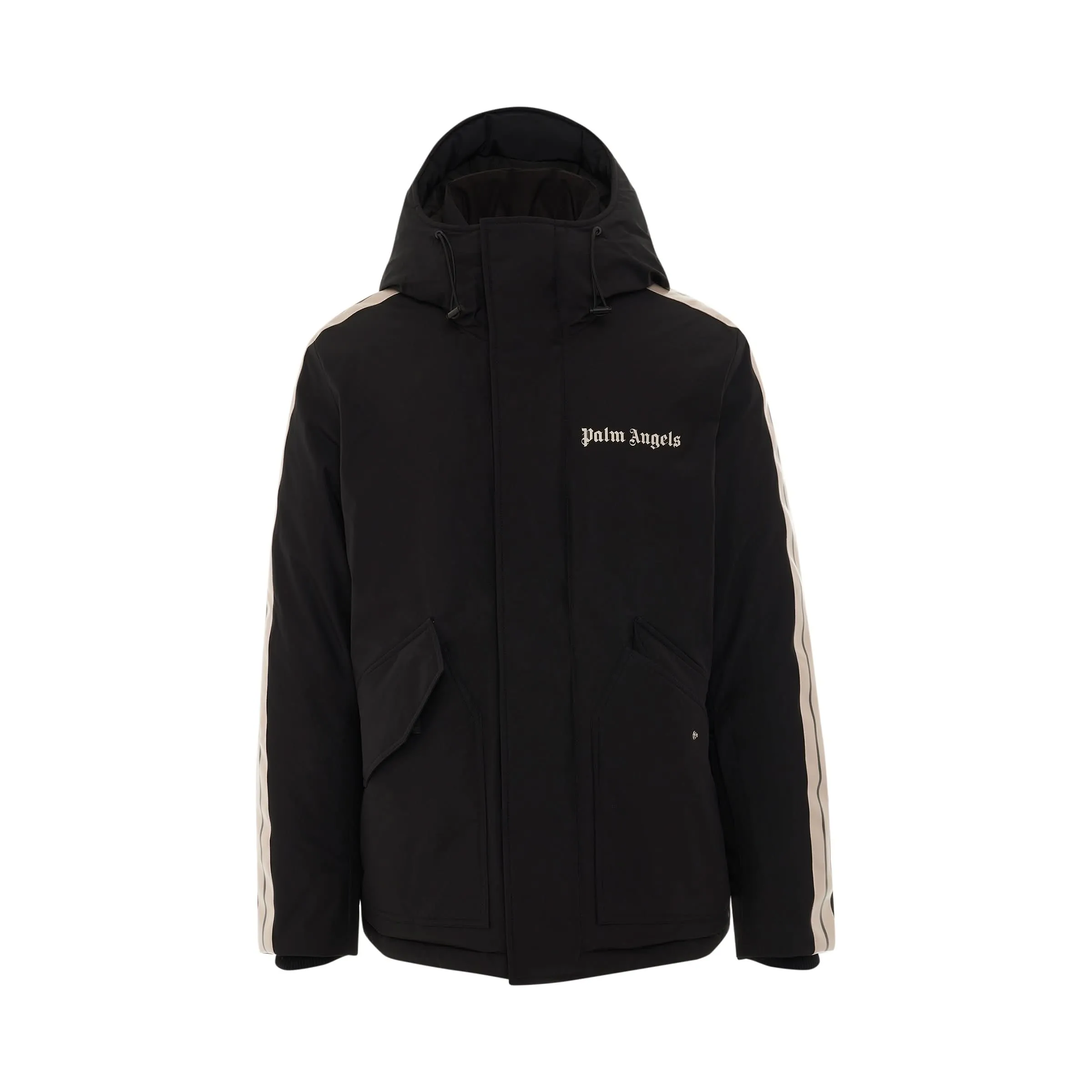 Track Ski Jacket in Black/White