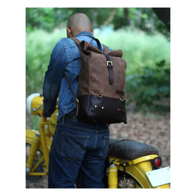 TRIP MACHINE BACKPACK PANNIERS  - TOBACCO