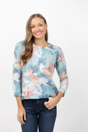 Tyler Boe Watercolor Sweater in Lake Blue